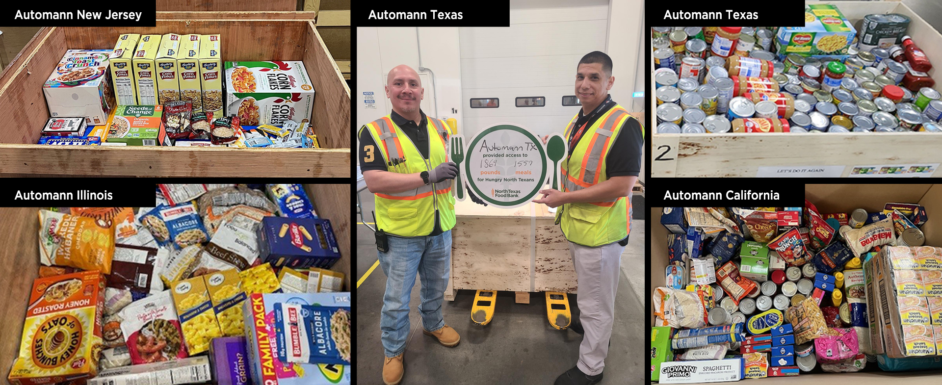 Automann Donates 4,150lbs of Food & Goods to Feeding America®